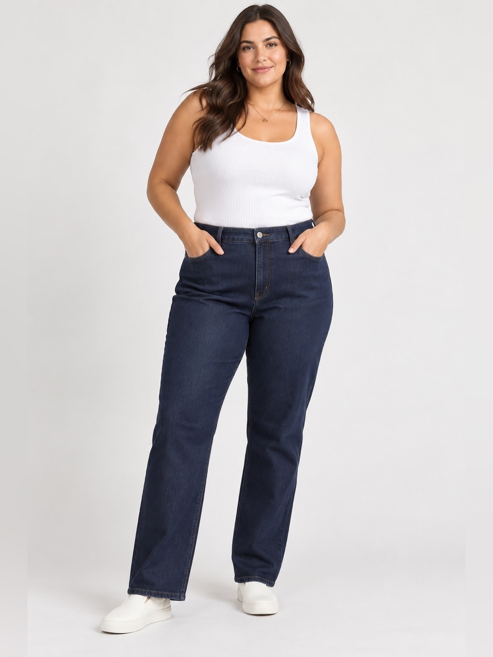 Universal Standard Dark Wash Straight Leg Jeans Size 18 / L